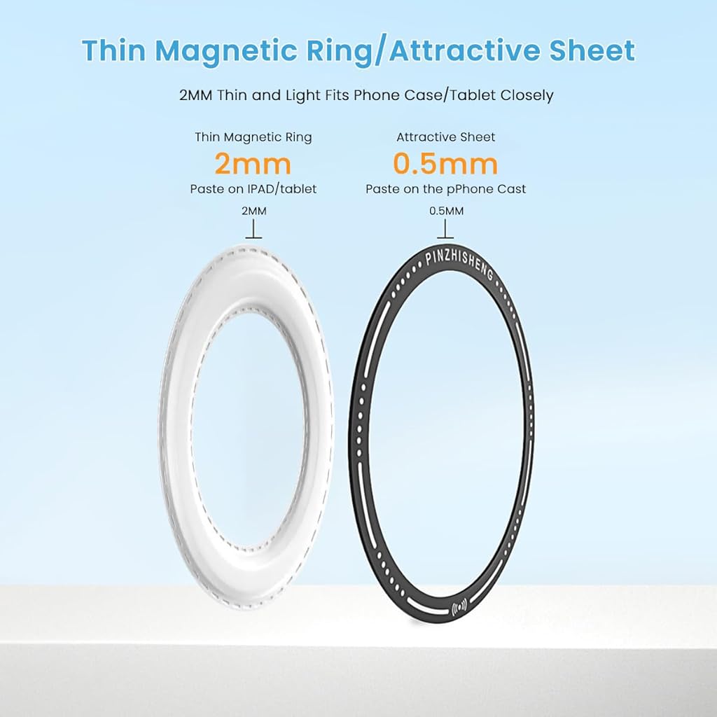 ZORBES® Magnet Ring Holder for iPhone Self-Adhesive Wall Magnet Ring Patch for Phone Strong Magnet Ring Patch for Car, Wall Phone Holder, White ZORBES® Magnet Ring Holder for iPhone Self-Adhesive Wall Magnet Ring Patch for Phone Strong Magnet Ring Patch for Car, Wall Phone Holder, White